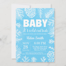 Baby its Cold Outside Winter Boy Baby Shower Invitation