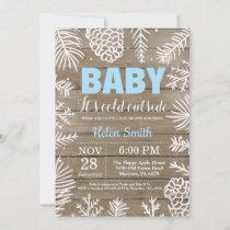 Baby its Cold Outside Winter Boy Baby Shower Invitation