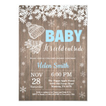 Baby its Cold Outside Winter Boy Baby Shower Invitation