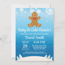 Baby its Cold Outside Winter Boy Baby Shower Invitation