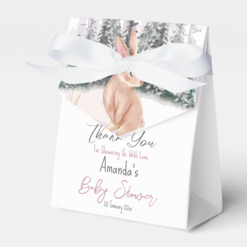 Baby Its Cold Outside winter bunny baby showe Favor Boxes