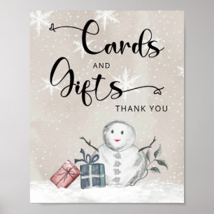 Baby it's cold outside winter cards and gifts poster