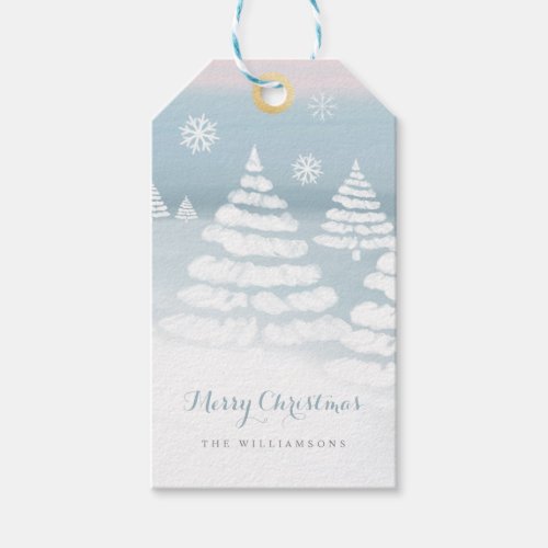 Baby Its Cold Outside Winter Day Christmas Scene Gift Tags