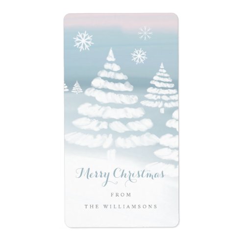 Baby Its Cold Outside Winter Day Christmas Scene Label