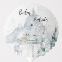 Baby Its Cold Outside Winter Evergreen Baby Shower