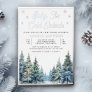Baby It's Cold Outside Winter Forest Baby Shower Foil Invitation