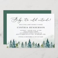 Baby Its Cold Outside Winter Forest Baby Shower Invitation