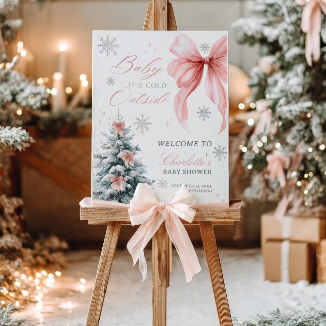 Baby it's cold outside Winter Girl Baby Shower Foam Board (Baby it's cold outside Winter Girl Baby Shower Foam Board)