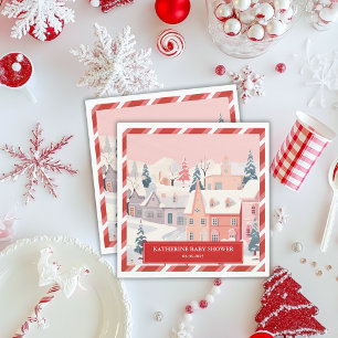 Baby It's Cold Outside Winter girl Baby shower Napkins