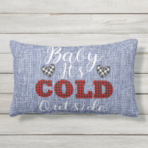 Baby It's Cold Outside Winter Outdoor Lumbar Pillow