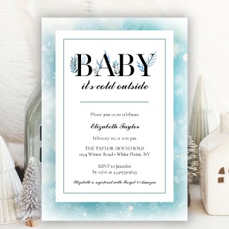 Baby Its Cold Outside Winter Snow Boy Baby Shower