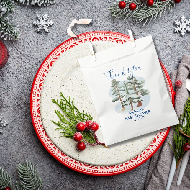 Baby Its Cold Outside Winter Snow thank you Favor Bag (Creator Uploaded)