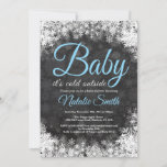 Baby Its Cold Outside Winter Snowflake Baby Shower Invitation<br><div class="desc">Baby Its Cold Outside Winter Snowflake Baby Shower Invitationn. Boy Baby Shower Invitation. Blue. Winter Holiday Baby Shower Invite. White Snowflakes. Chalkboard Background. For further customization,  please click the "Customize it" button and use our design tool to modify this template.</div>
