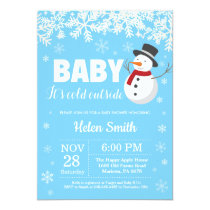 Baby its Cold Outside Winter Snowman Baby Shower Invitation