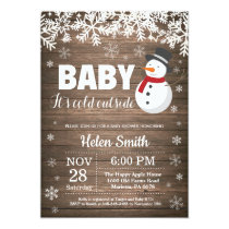 Baby its Cold Outside Winter Snowman Baby Shower Invitation