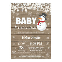 Baby its Cold Outside Winter Snowman Baby Shower Invitation