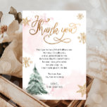 Baby It's Cold Outside Winter Tree Thank You Card<br><div class="desc">Winter Birthday themed Baby Shower Thank You Card for your perfect celebration. All details are HAND-DRAWN so you can be sure this design is one-of-a-kind.</div>