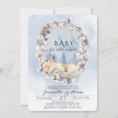 Baby it's cold outside Winter Wood Baby Shower Invitation (Front)