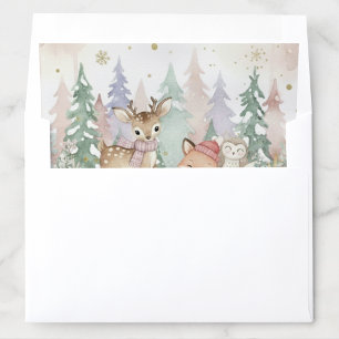 Baby It's Cold Outside Winter Woodland Baby Shower Envelope Liner