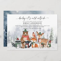 Baby It's Cold Outside Winter Woodland Baby Shower Invitation