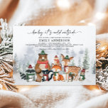 Baby It's Cold Outside Winter Woodland Baby Shower Invitation<br><div class="desc">Welcome your little critter with this adorable baby shower invitation featuring a group of cute woodland animals and frosty forest landscape in elegantly muted holiday colors. Each invite comes with a matching back pattern, but you may add an additional photo to the back if you prefer by clicking on the...</div>