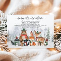 Baby It's Cold Outside Winter Woodland Baby Shower Invitation