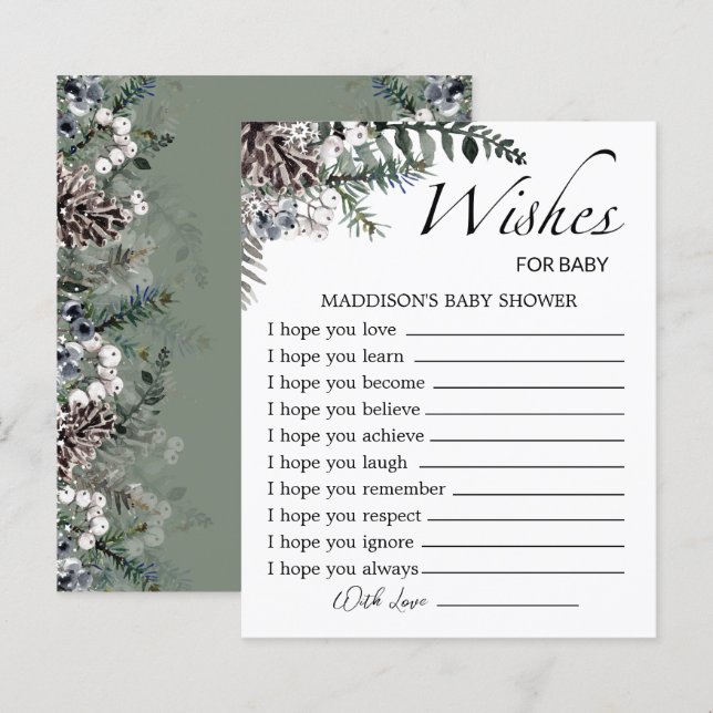 Baby it's cold outside wishes for baby  (Front/Back)