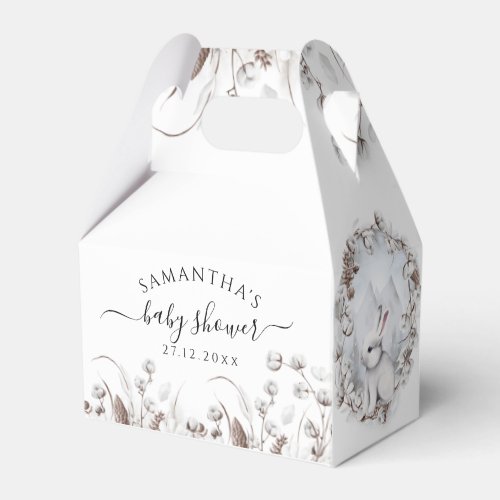 Baby its cold outside Woodland Baby Shower Favor Boxes