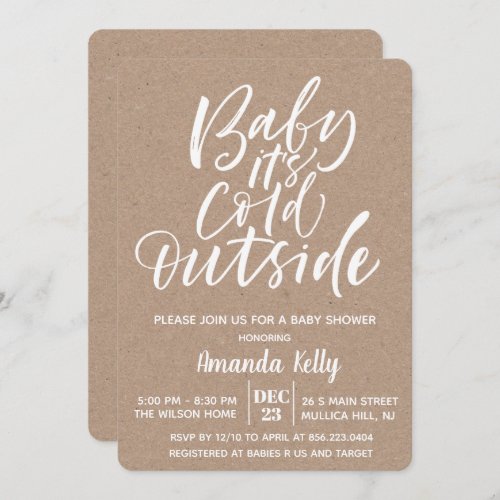 Baby Its Cold OutsideModern Baby Shower Invitation