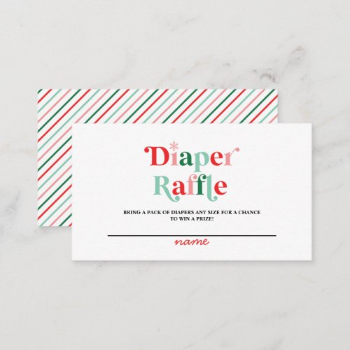 Baby its Cold Retro Baby Shower Diaper Raffle Enclosure Card