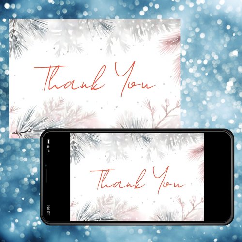 Baby its cold winter baby shower thank you card