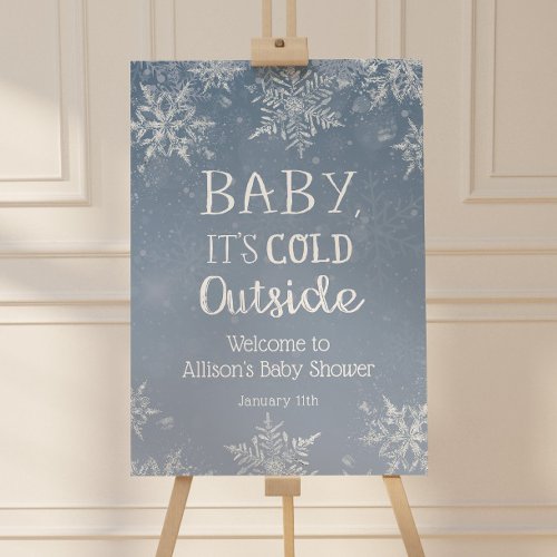 Baby Its Cold Winter Baby Shower Welcome Sign