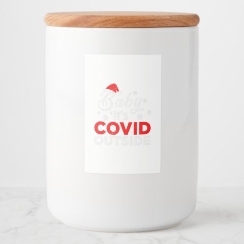 Baby Its Covid outside Christmas Funny Gift Idea Food Label
