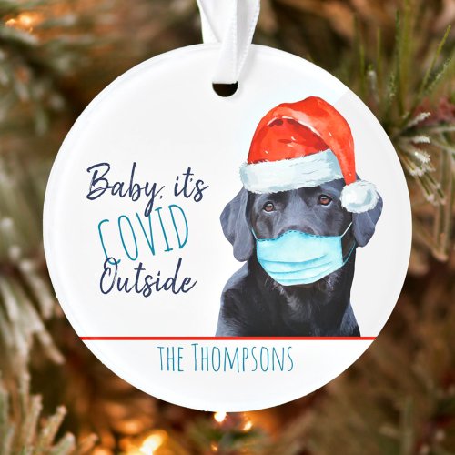 Baby Its Covid Outside Funny Covid Quarantine Dog Ornament