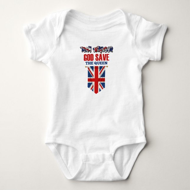 Baby Jersey Bodysuit God save the Queen (Front)