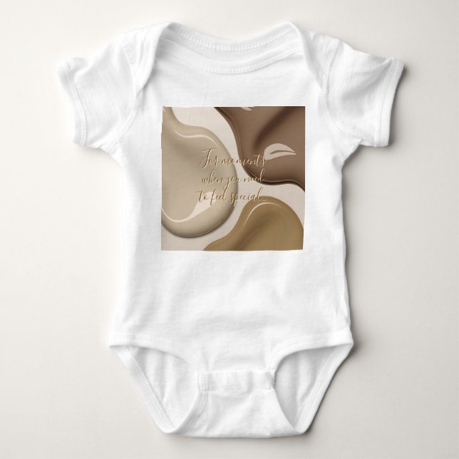 Baby jersey bodysuit in stylish graphic (Front)