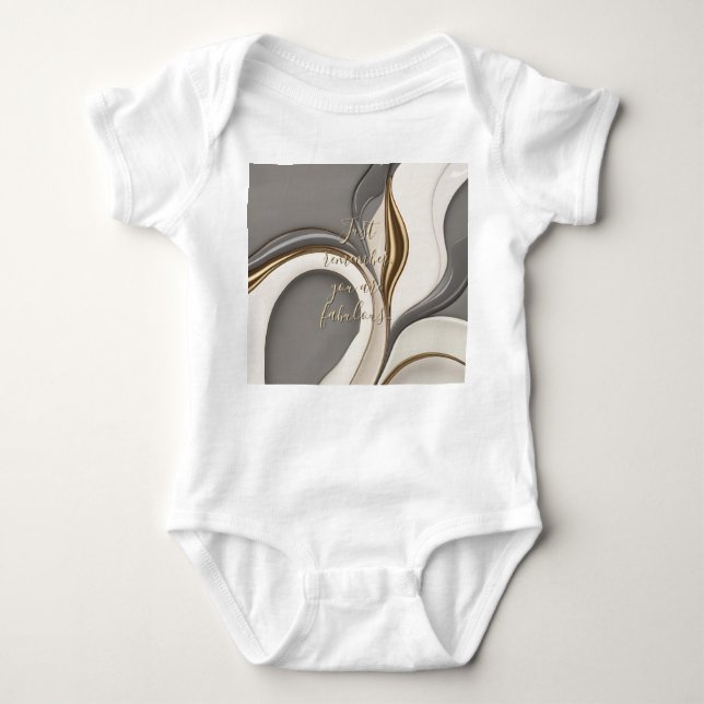 Baby jersey bodysuit in stylish graphic (Front)