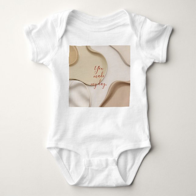 Baby jersey bodysuit in stylish graphic (Front)