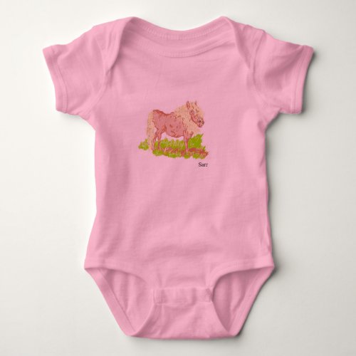 Baby Jersey Bodysuit Ponys Day Out Baby Bodysuit