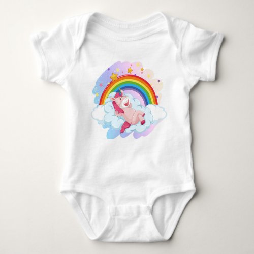 Baby Jersey Bodysuit Rainbow color 