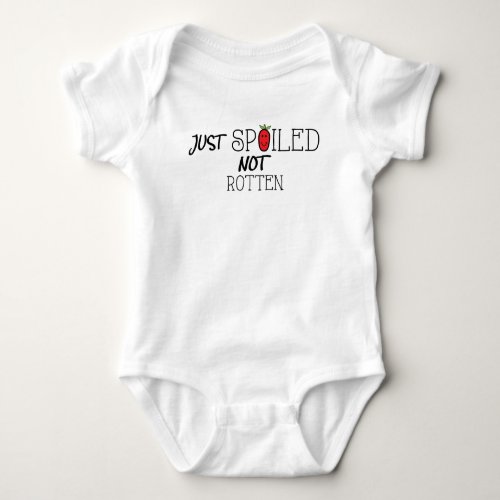 Baby Jersey Bodysuit Spoiled not RottenRed Appl