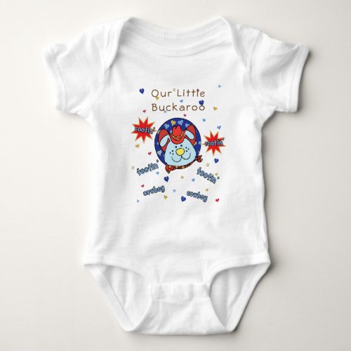 Baby Jersey Bodysuit Tootin Cowboy Personalize