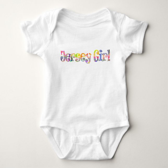 Baby Jersey Girl onsie Baby Bodysuit (Front)