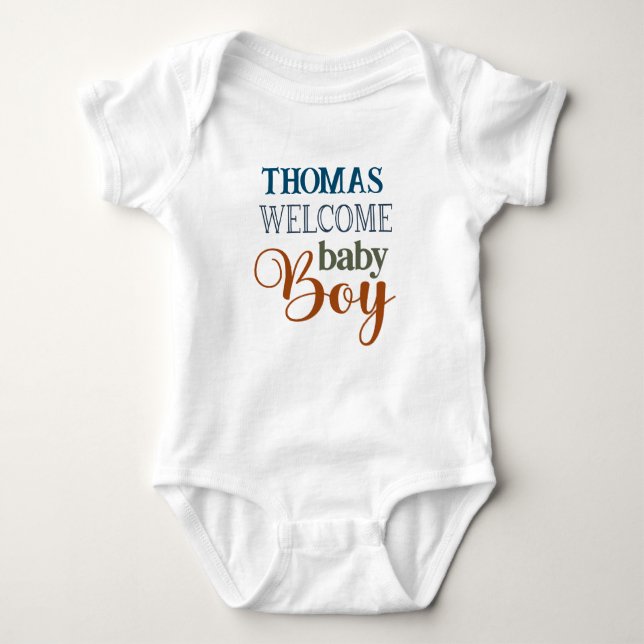 Baby Jersey Personalized Bodysuit (Front)
