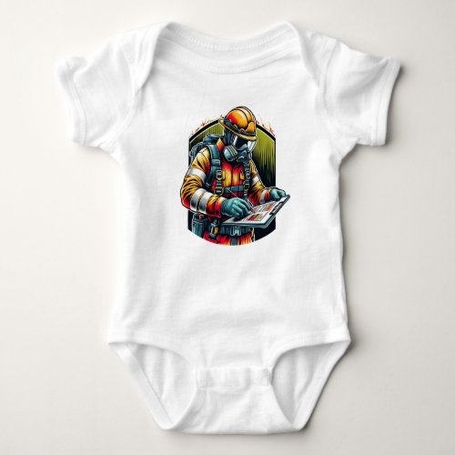 Baby Jersey Strampler with security sillustration Baby Bodysuit