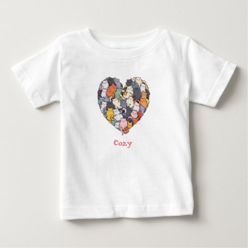 Baby Jersey T_Shirt _ Kitty Heart