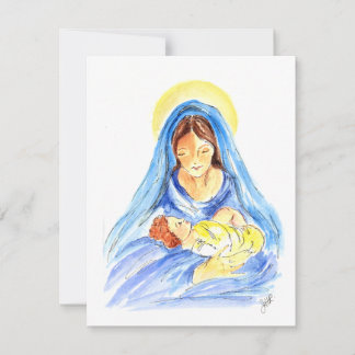 Baby Jesus 3 Card Blank inside w Envelope