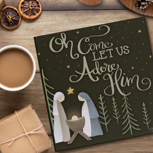 Baby Jesus Adore Him Quote Christmas 3 Ring Binder