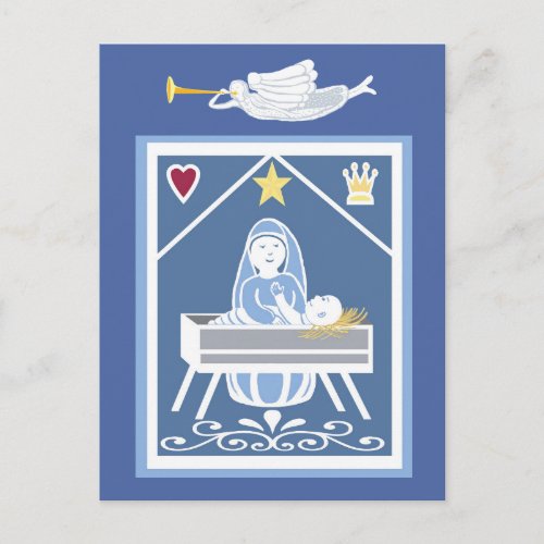 Baby Jesus and Mary nativity Postcard