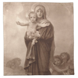 Baby Jesus and Mother Mary Napkin